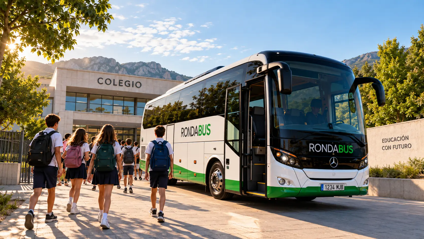 Rondabus coach providing school transport in Ronda